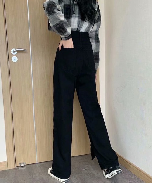 by LEGNA(バイレグナ)の「サイズ調節できるウエストホックデニム(デニムパンツ・レディース・ブラック/ホワイト/インディゴブルー/ライトインディゴブルー/スミクロ・SMALL/MEDIUM/LARGE/X-LARGE)」の9枚目の写真