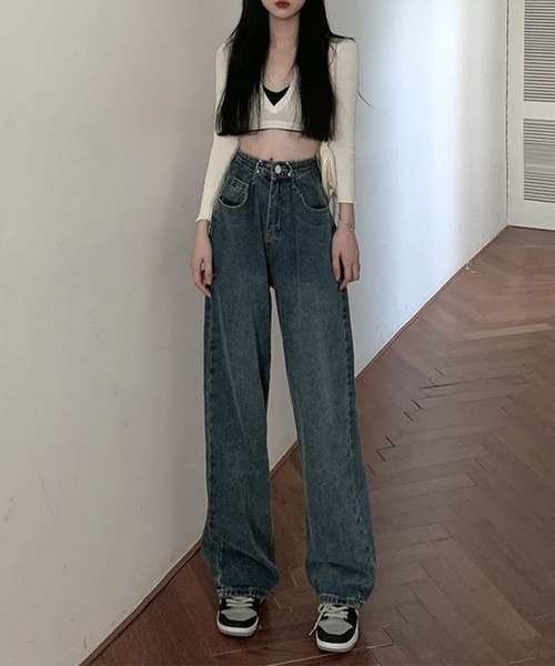 by LEGNA(バイレグナ)の「サイズ調節できるウエストホックデニム(デニムパンツ・レディース・ブラック/ホワイト/インディゴブルー/ライトインディゴブルー/スミクロ・SMALL/MEDIUM/LARGE/X-LARGE)」の12枚目の写真