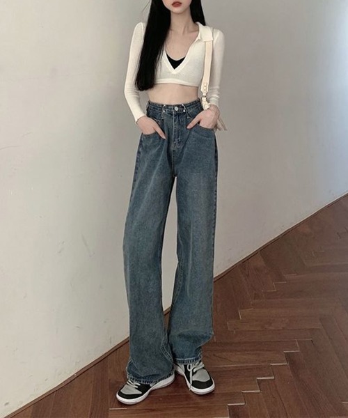 by LEGNA(バイレグナ)の「サイズ調節できるウエストホックデニム(デニムパンツ・レディース・ブラック/ホワイト/インディゴブルー/ライトインディゴブルー/スミクロ・SMALL/MEDIUM/LARGE/X-LARGE)」の14枚目の写真