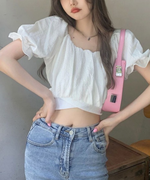 Miniministore(ミニミニストア)の「オフショルダーブラウス バックリボン夏服(シャツ/ブラウス・レディース・ブラック/ホワイト・FREE)」の7枚目の写真