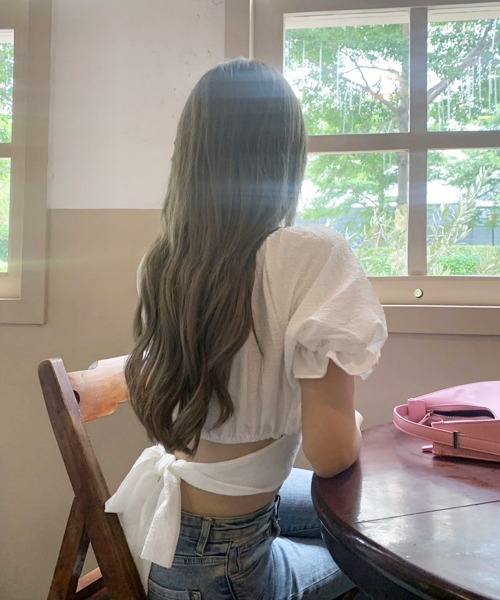 Miniministore(ミニミニストア)の「オフショルダーブラウス バックリボン夏服(シャツ/ブラウス・レディース・ブラック/ホワイト・FREE)」の11枚目の写真