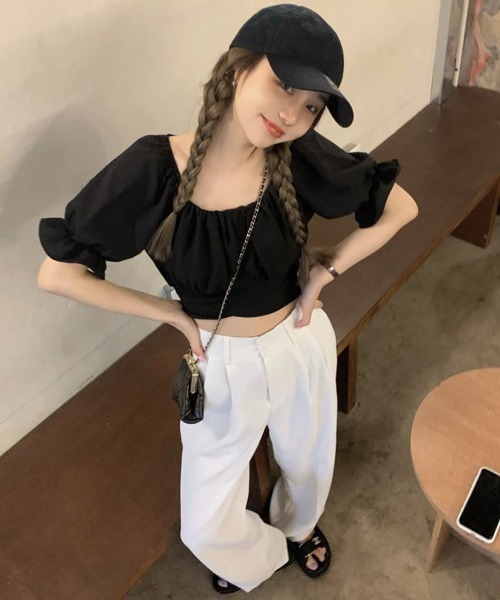 Miniministore(ミニミニストア)の「オフショルダーブラウス バックリボン夏服(シャツ/ブラウス・レディース・ブラック/ホワイト・FREE)」の12枚目の写真