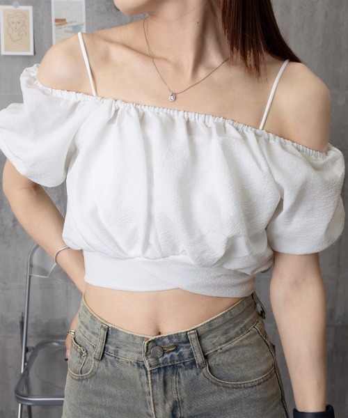 Miniministore(ミニミニストア)の「オフショルダーブラウス バックリボン夏服(シャツ/ブラウス・レディース・ブラック/ホワイト・FREE)」の18枚目の写真