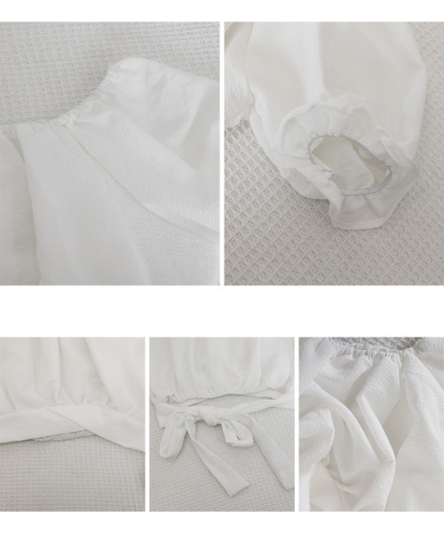 Miniministore(ミニミニストア)の「オフショルダーブラウス バックリボン夏服(シャツ/ブラウス・レディース・ブラック/ホワイト・FREE)」の22枚目の写真