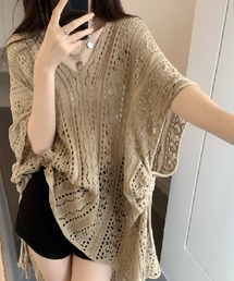 Ritomo De Ricco（リトモ・デ・リコ）の「クロシェ風サマーニットポンチョ（ニット/セーター）」