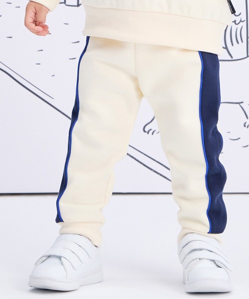 combimini（コンビミニ）の「あったか裏起毛裾リブパンツ（その他パンツ・キッズ・アイボリー/杢グレー・80/90/100/110/120）」の2枚目の写真