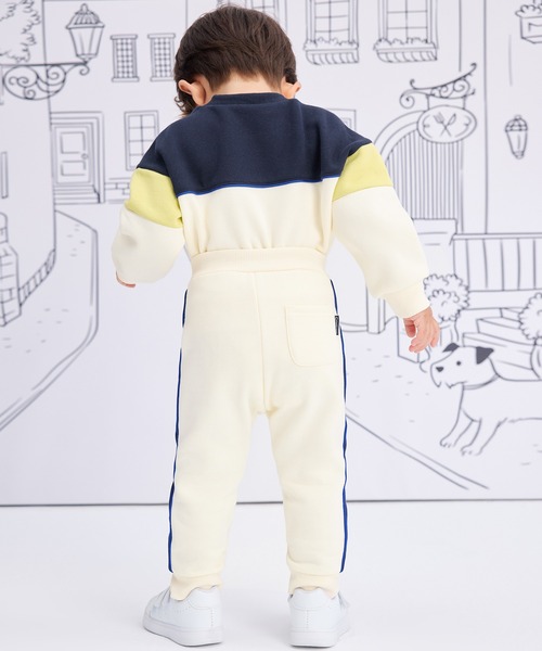 combimini（コンビミニ）の「あったか裏起毛裾リブパンツ（その他パンツ・キッズ・アイボリー/杢グレー・80/90/100/110/120）」の5枚目の写真