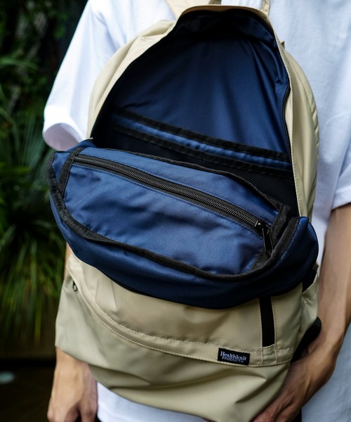 Healthknit(ヘルスニット)の「【Healthknit/ヘルスニット】撥水ナイロン11pocketsリュック HKB-1156B(バックパック/リュック・メンズ・ブラック/ベージュ/ネイビー/ブラウン/グレー・FREE)」の14枚目の写真