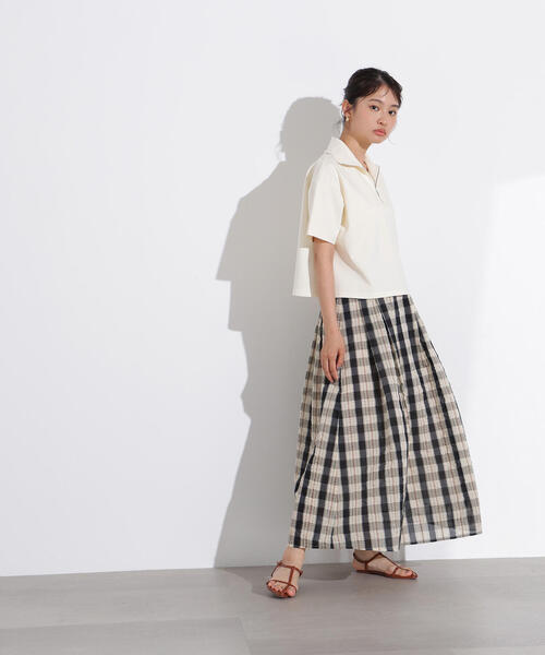 N.(N. Natural Beauty Basic)(エヌエヌナチュラルビューティーベーシック)の「ハーフジッププルオーバー(Tシャツ/カットソー・レディース・オフホワイト/チャコールグレー/ライトグリーン・MEDIUM)」の10枚目の写真