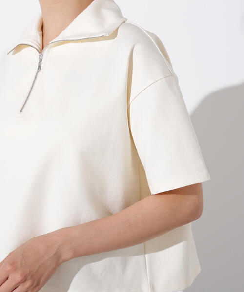 N.(N. Natural Beauty Basic)(エヌエヌナチュラルビューティーベーシック)の「ハーフジッププルオーバー(Tシャツ/カットソー・レディース・オフホワイト/チャコールグレー/ライトグリーン・MEDIUM)」の16枚目の写真