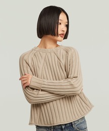 G-STAR | WASHED LOOSE KNIT/ウォッシュ加工オーバーサイズルーズニットセーター(ニット/セーター)