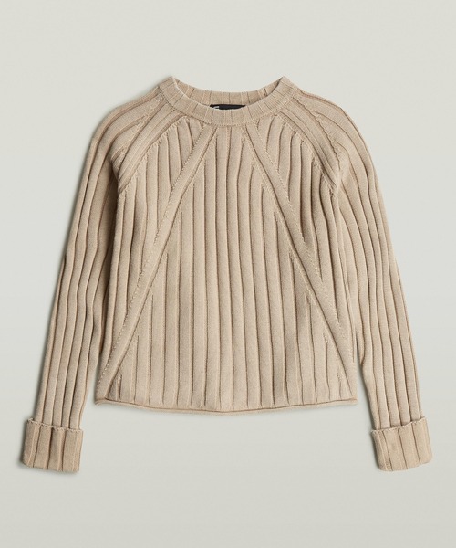 G-STAR（ジースター）の「WASHED LOOSE KNIT/ウォッシュ加工オーバーサイズルーズニットセーター（ニット/セーター・レディース・ブルー系その他/ベージュ系その他・SMALL/X-SMALL/MEDIUM）」の7枚目の写真