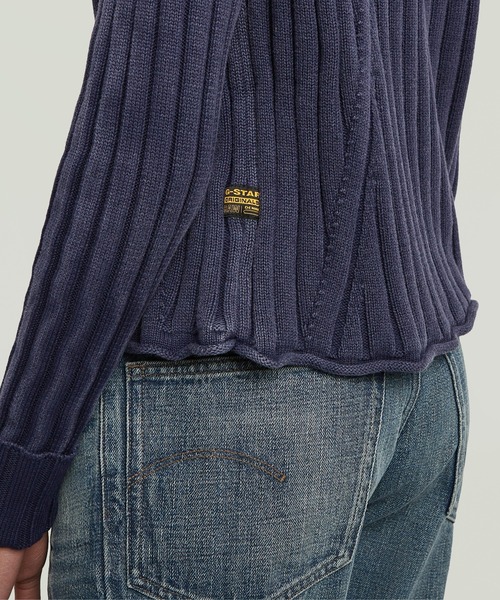 G-STAR（ジースター）の「WASHED LOOSE KNIT/ウォッシュ加工オーバーサイズルーズニットセーター（ニット/セーター・レディース・ブルー系その他/ベージュ系その他・SMALL/X-SMALL/MEDIUM）」の12枚目の写真