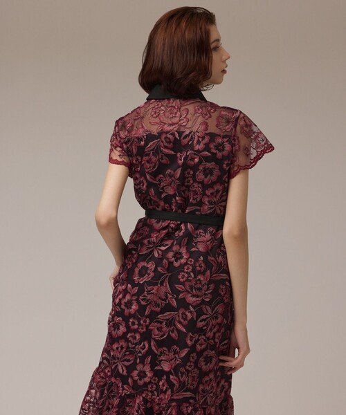 チュールフラワー刺繍ワンピース（ドレス）｜GRACE CONTINENTAL