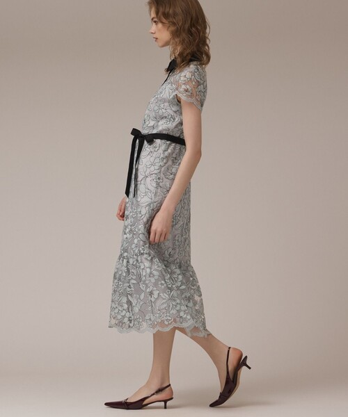 チュールフラワー刺繍ワンピース（ドレス）｜GRACE CONTINENTAL