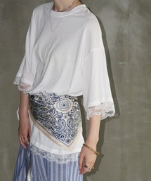 chuclla | レースフレーム オーバーサイズTシャツ chw25s081(Tシャツ/カットソー)