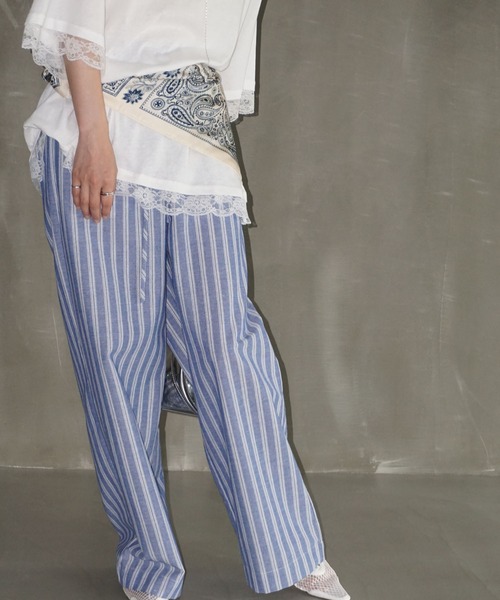 chuclla（チュクラ）の「レースフレーム オーバーサイズTシャツ chw25s081（Tシャツ/カットソー・レディース・ホワイト/ブラック/グレー・FREE）」の8枚目の写真