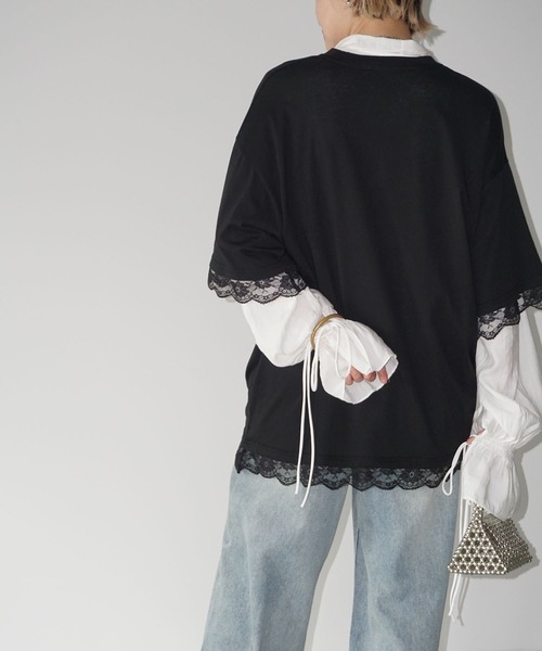 【Twinset】レース レギュラーフィット Tシャツ 41RyWSq3HWL._UY1000_.jpg