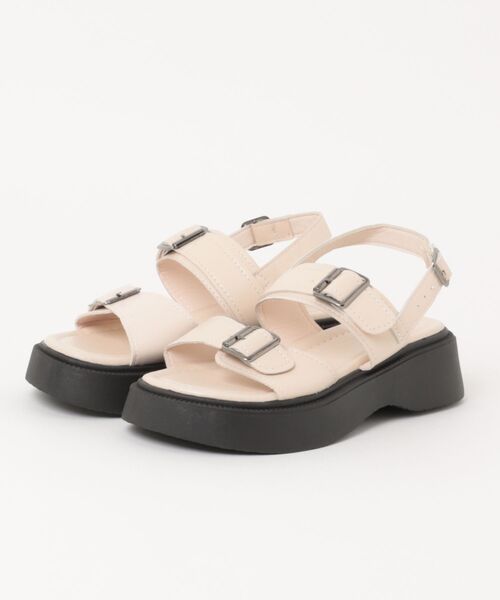 Ritzy(リッツィー)の「バックルデザイン 2本ベルトサンダル(サンダル・レディース・ブラック/ホワイト・23/24/25/24.5/23.5)」の14枚目の写真