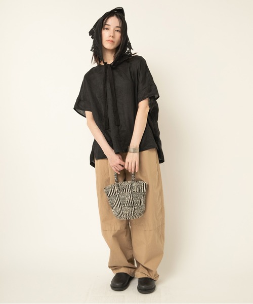 RNA-N(アールエヌエーエヌ)の「R4377 OGNネップニータックパンツ(その他パンツ・レディース・ブラック/ベージュ/カーキ・FREE)」の9枚目の写真