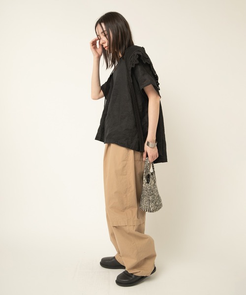 RNA-N(アールエヌエーエヌ)の「R4377 OGNネップニータックパンツ(その他パンツ・レディース・ブラック/ベージュ/カーキ・FREE)」の11枚目の写真