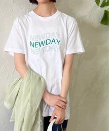 【spiritoso】シンプルロゴアソートプリント半袖Tシャツ