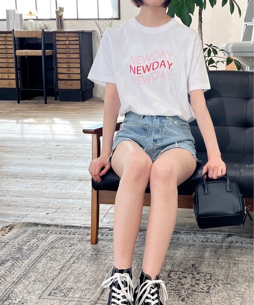 spiritoso(スピリトーゾ)の「【spiritoso】シンプルロゴアソートプリント半袖Tシャツ(Tシャツ/カットソー・レディース・ホワイト系その他2/ブラック系その他/グレー/ブラック系その他2/アイボリー/グリーン系その他/グリーン系その他2/ホワイト系その他/レッド・X-LARGE/MEDIUM/LARGE/SMALL)」の12枚目の写真