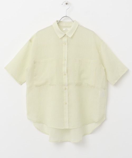 ITEMS URBANRESEARCH(アイテムズ アーバンリサーチ)の「シアーストライプハンソデシャツ(シャツ/ブラウス・レディース・ブラック/ベージュ/ブラウン・FREE)」の19枚目の写真