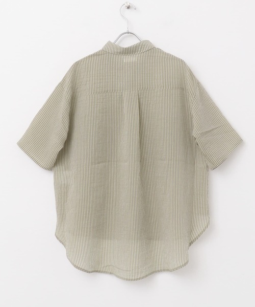 ITEMS URBANRESEARCH(アイテムズ アーバンリサーチ)の「シアーストライプハンソデシャツ(シャツ/ブラウス・レディース・ブラック/ベージュ/ブラウン・FREE)」の22枚目の写真