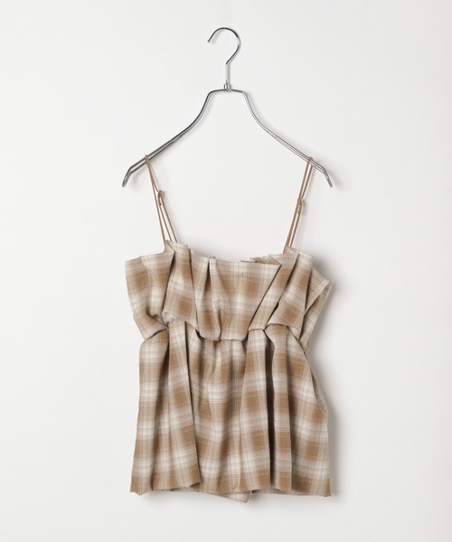 BAYFLOW（ベイフロー）の「[レイヤードスタイルに]チェックビスチェ（その他トップス・レディース・ライトブラウン/ネイビー/ブラック・FREE）」の12枚目の写真