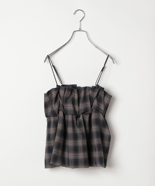 BAYFLOW（ベイフロー）の「[レイヤードスタイルに]チェックビスチェ（その他トップス・レディース・ライトブラウン/ネイビー/ブラック・FREE）」の13枚目の写真