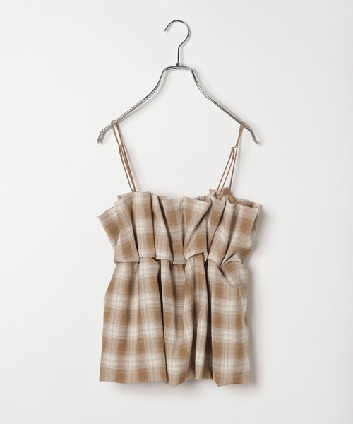 BAYFLOW（ベイフロー）の「[レイヤードスタイルに]チェックビスチェ（その他トップス・レディース・ライトブラウン/ネイビー/ブラック・FREE）」の14枚目の写真