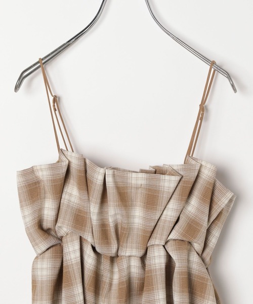 BAYFLOW（ベイフロー）の「[レイヤードスタイルに]チェックビスチェ（その他トップス・レディース・ライトブラウン/ネイビー/ブラック・FREE）」の15枚目の写真