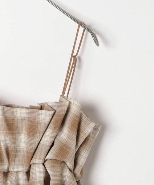 BAYFLOW（ベイフロー）の「[レイヤードスタイルに]チェックビスチェ（その他トップス・レディース・ライトブラウン/ネイビー/ブラック・FREE）」の16枚目の写真