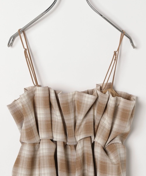 BAYFLOW（ベイフロー）の「[レイヤードスタイルに]チェックビスチェ（その他トップス・レディース・ライトブラウン/ネイビー/ブラック・FREE）」の18枚目の写真