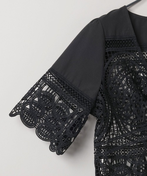 JEANASIS（ジーナシス）の「エンブロイダリーレースブラウス/573278（シャツ/ブラウス・レディース・オフホワイト/チャコールグレー/ブラック・FREE）」の6枚目の写真