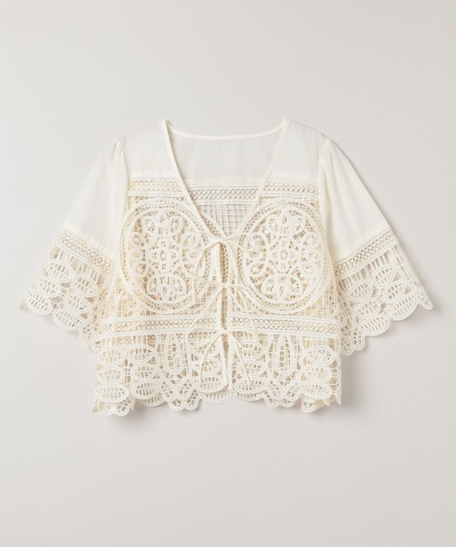 JEANASIS（ジーナシス）の「エンブロイダリーレースブラウス/573278（シャツ/ブラウス・レディース・オフホワイト/チャコールグレー/ブラック・FREE）」の15枚目の写真