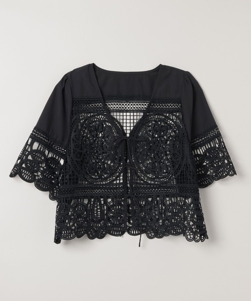 JEANASIS（ジーナシス）の「エンブロイダリーレースブラウス/573278（シャツ/ブラウス・レディース・オフホワイト/チャコールグレー/ブラック・FREE）」の16枚目の写真