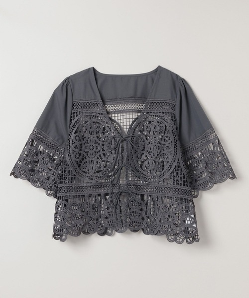 JEANASIS（ジーナシス）の「エンブロイダリーレースブラウス/573278（シャツ/ブラウス・レディース・オフホワイト/チャコールグレー/ブラック・FREE）」の17枚目の写真