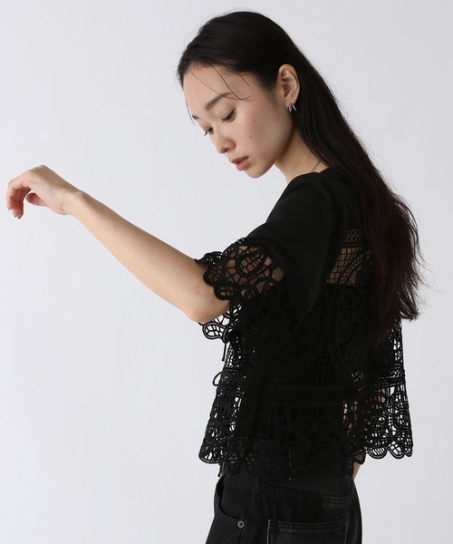 JEANASIS（ジーナシス）の「エンブロイダリーレースブラウス/573278（シャツ/ブラウス・レディース・オフホワイト/チャコールグレー/ブラック・FREE）」の20枚目の写真