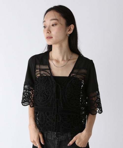 JEANASIS（ジーナシス）の「エンブロイダリーレースブラウス/573278（シャツ/ブラウス・レディース・オフホワイト/チャコールグレー/ブラック・FREE）」の19枚目の写真