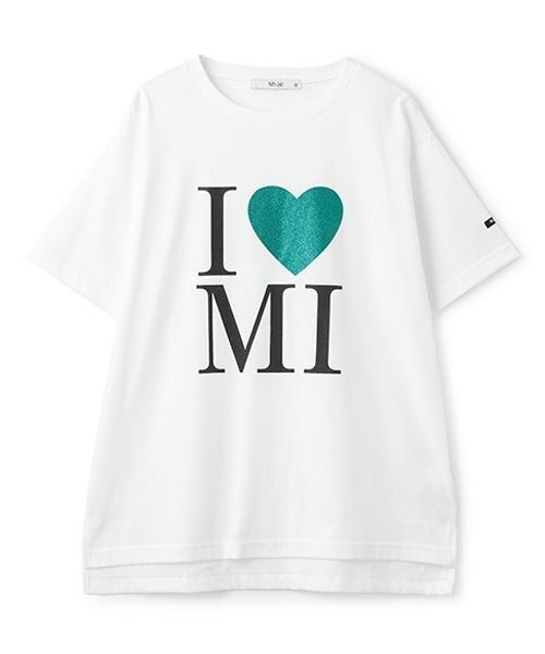Mi-je（ミジェ）の「ロゴ半袖Tシャツ【韓国ファッション】（Tシャツ/カットソー・レディース・オフホワイト/ブラック・S/M）」の5枚目の写真