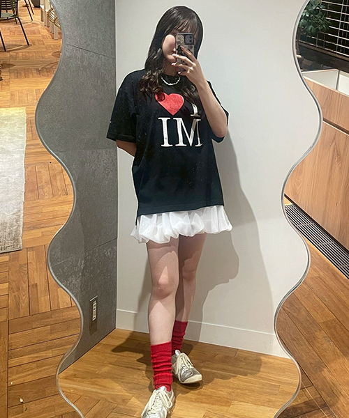 Mi-je（ミジェ）の「ロゴ半袖Tシャツ【韓国ファッション】（Tシャツ/カットソー・レディース・オフホワイト/ブラック・S/M）」の14枚目の写真