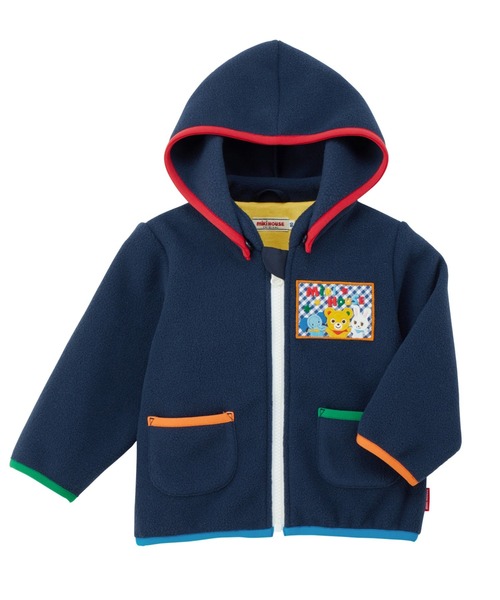 MIKI HOUSE（ミキハウス）の「ミキハウスフレンズフリースジャンパー（その他アウター・キッズ・ピンク/ネイビー・80ｃｍ/90cm/130cm/120cm/100cm/110cm）」の2枚目の写真