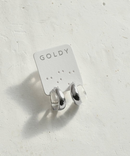 GOLDY（ゴールディ）の「【GOLDY】クリア×チタンピアス 1230104（ピアス（両耳用）・レディース・シルバー/ゴールド・FREE）」の3枚目の写真