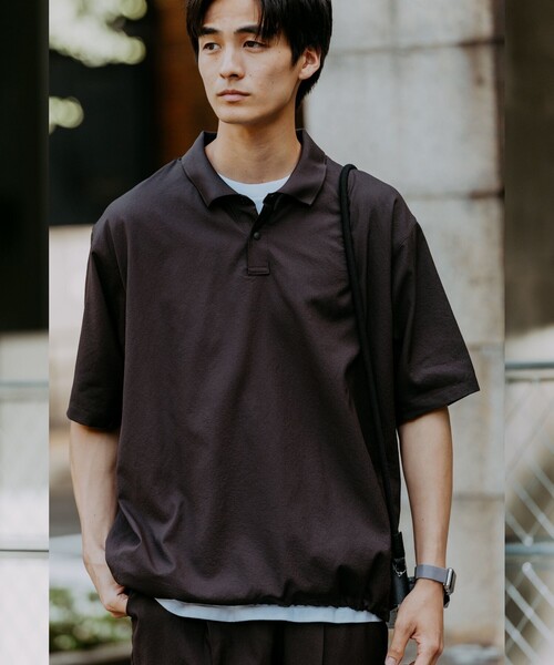 green label relaxing DotAir ヘムコード ポロシャツ DotAir ヘムコード ポロシャツ（ポロシャツ）｜green label