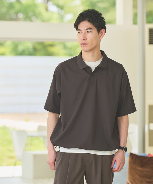 green label relaxing DotAir ヘムコード ポロシャツ DotAir ヘムコード ポロシャツ（ポロシャツ）｜green label