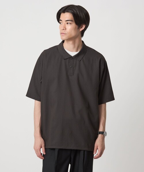 green label relaxing（グリーンレーベルリラクシング）の「DotAir ヘムコード ポロシャツ（ポロシャツ・メンズ・ブラック/グレー系/ダークブラウン・L/M/S/XL）」の16枚目の写真