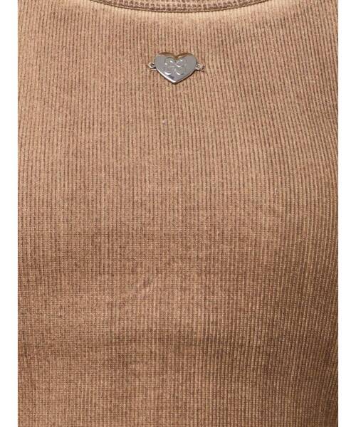 EMODA（エモダ）の「スプレープリントコンパクトTシャツ（Tシャツ/カットソー・レディース・ブラウン/ピンク/ブラック/ホワイト・FREE）」の8枚目の写真