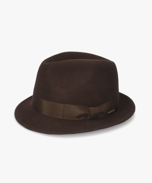 OVERRIDE（オーバーライド）の「OVERRIDE  FELT FEDORA S.BRIM / オーバーライド（ハット・メンズ・ブラウン/レッド/グリーン/ベージュ/ネイビー/グレー/ブラック・60cm/58cm/56cm）」の4枚目の写真